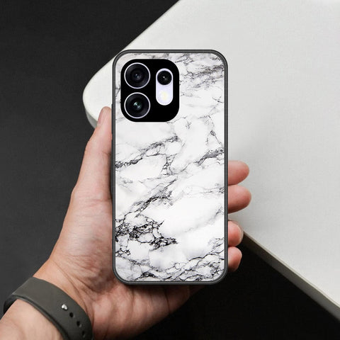 Oppo Reno 16 Cover - White Marble Series - HQ Premium Shine Durable Shatterproof Case