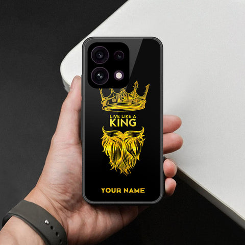 Oppo Reno 16F 5G Cover - Gold Series - HQ Ultra Shine Premium Infinity Glass Soft Silicon Borders Case