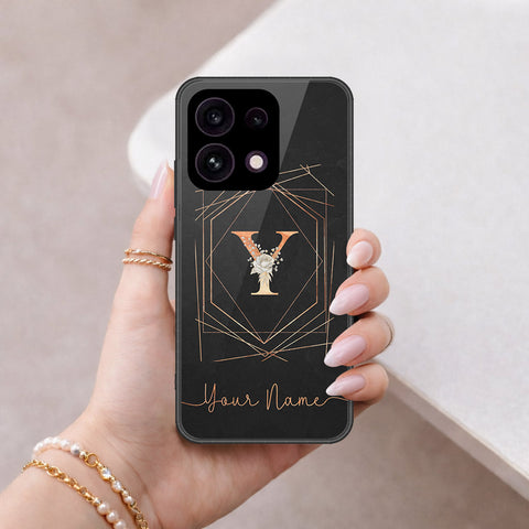 Oppo Reno 16F 5G Cover - Personalized Alphabet Series - HQ Ultra Shine Premium Infinity Glass Soft Silicon Borders Case