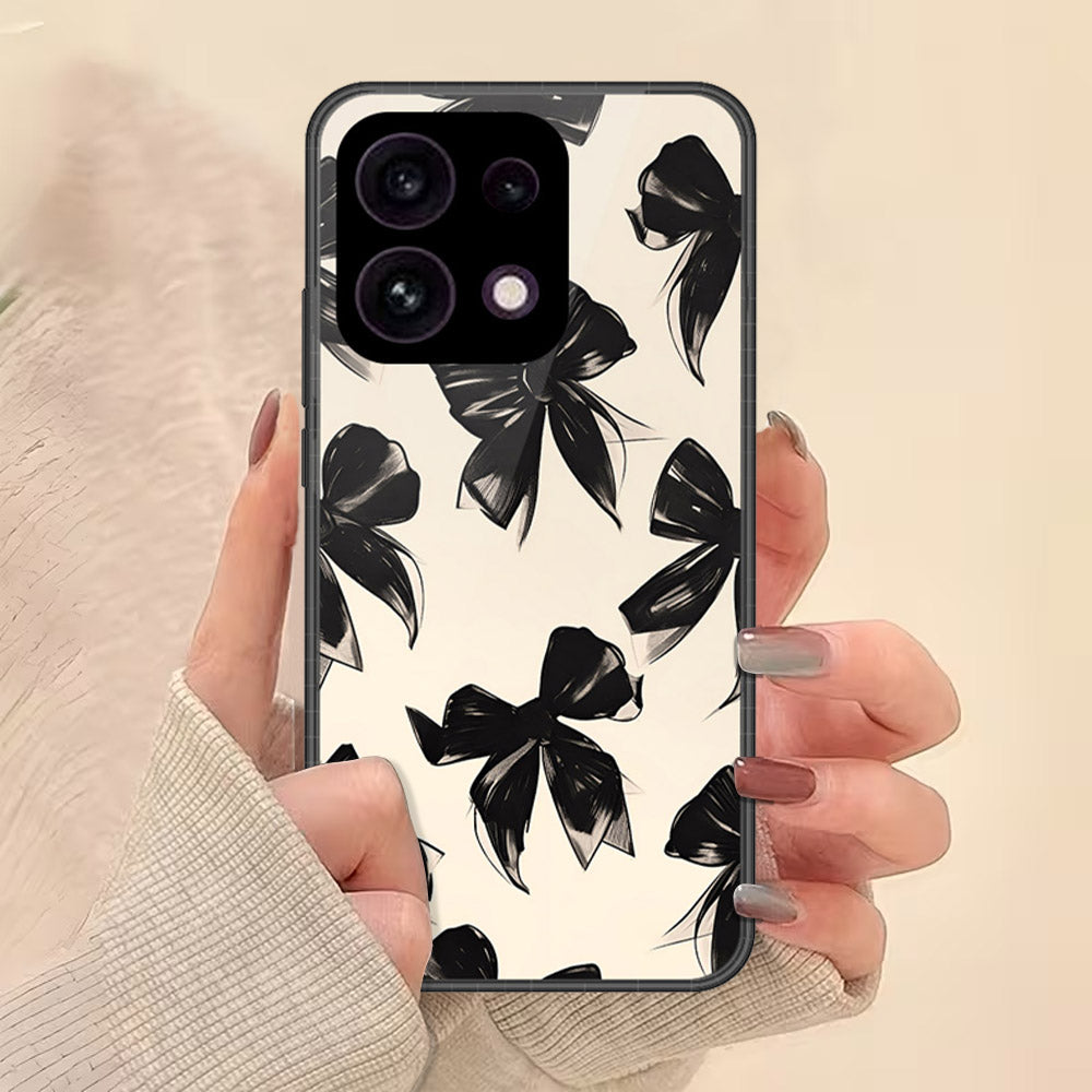 Oppo Reno 16F 5G Cover - Onation Bow Series - HQ Ultra Shine Premium Infinity Glass Soft Silicon Borders Case