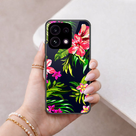 Oppo Reno 16F 5G Cover - Floral Series - HQ Ultra Shine Premium Infinity Glass Soft Silicon Borders Case