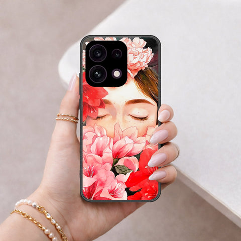 Oppo Reno 16F 5G Cover - Floral Series - HQ Ultra Shine Premium Infinity Glass Soft Silicon Borders Case