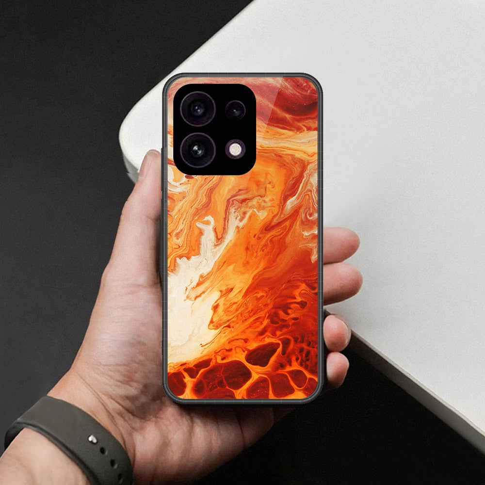 Oppo Reno 16F 5G Cover - Mystic Marble Series - HQ Ultra Shine Premium Infinity Glass Soft Silicon Borders Case
