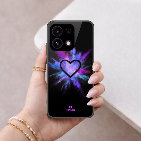 Oppo Reno 16F 5G Cover - Onation Heart Series - HQ Ultra Shine Premium Infinity Glass Soft Silicon Borders Case