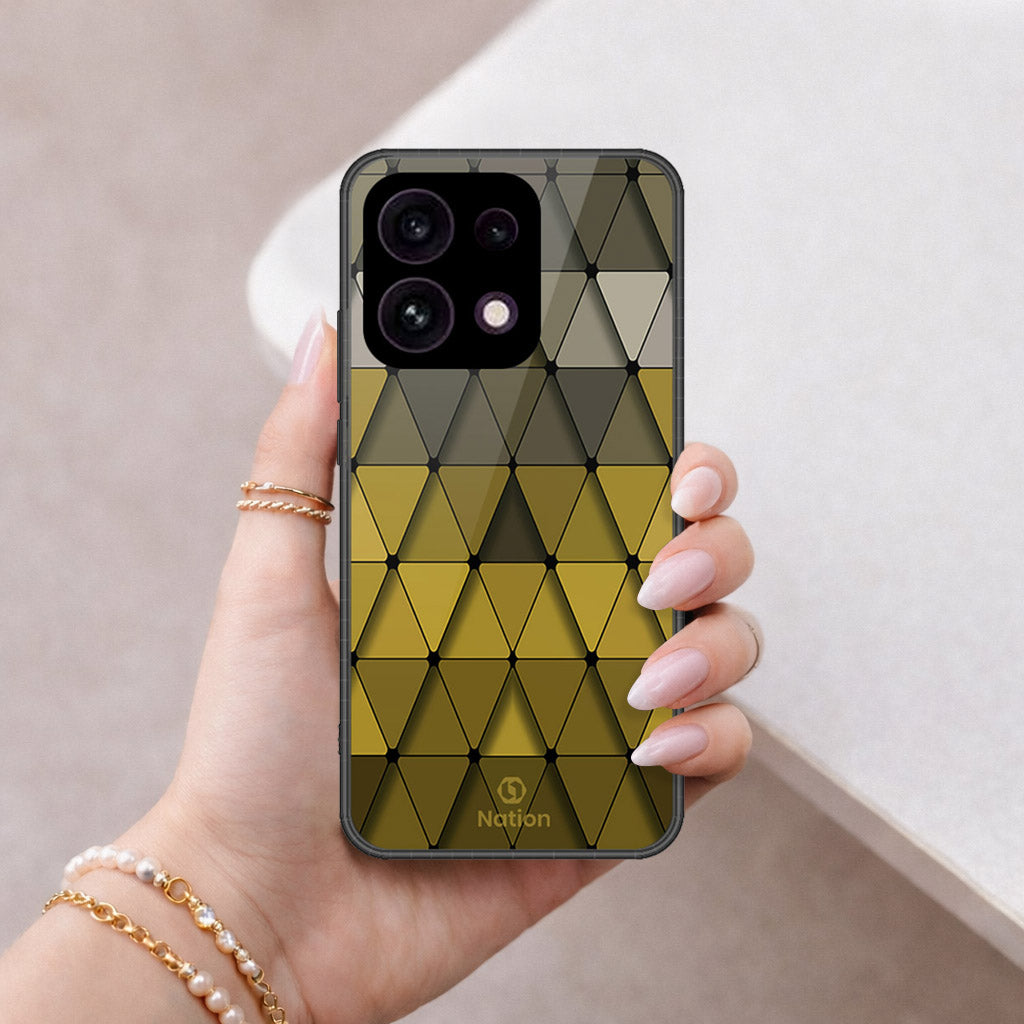 Oppo Reno 16F 5G Cover - Onation Pyramid Series - HQ Ultra Shine Premium Infinity Glass Soft Silicon Borders Case