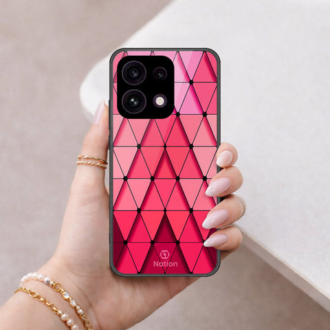 Oppo Reno 16F 5G Cover - Onation Pyramid Series - HQ Ultra Shine Premium Infinity Glass Soft Silicon Borders Case