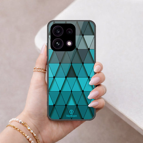 Oppo Reno 16F 5G Cover - Onation Pyramid Series - HQ Ultra Shine Premium Infinity Glass Soft Silicon Borders Case