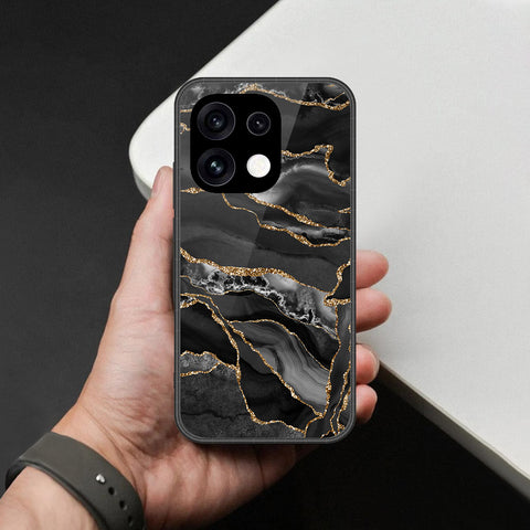 Oppo Reno 16 Pro Cover - Black Marble Series - HQ Premium Shine Durable Shatterproof Case