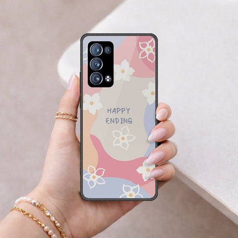 Oppo Reno 6 Pro Plus Cover - Happy Series - HQ Ultra Shine Premium Infinity Glass Soft Silicon Borders Case