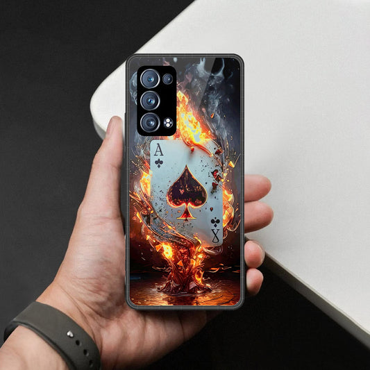 Oppo Reno 6 Pro Plus Cover - Ace of Fire Rising Star Design - HQ Ultra Shine Premium Infinity Glass Soft Silicon Borders Case