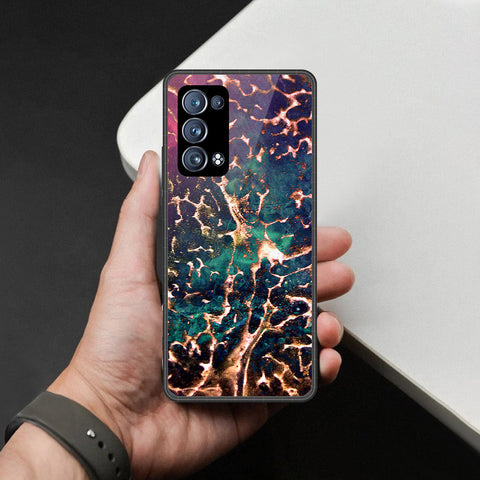 Oppo Reno 6 Pro Plus Cover - Colorful Marble Series - HQ Ultra Shine Premium Infinity Glass Soft Silicon Borders Case