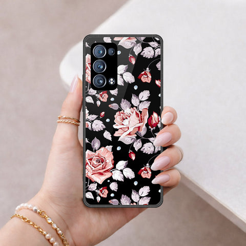 Oppo Reno 6 Pro Plus Cover - Floral Series - HQ Ultra Shine Premium Infinity Glass Soft Silicon Borders Case