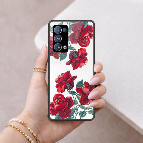 Oppo Reno 6 Pro Plus Cover - Floral Series 2 - HQ Ultra Shine Premium Infinity Glass Soft Silicon Borders Case