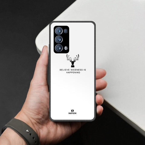 Oppo Reno 6 Pro Plus Cover - Nice Series - HQ Ultra Shine Premium Infinity Glass Soft Silicon Borders Case