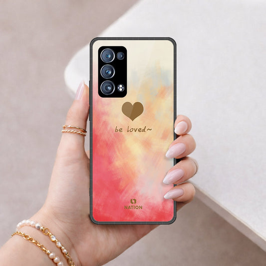 Oppo Reno 6 Pro 5G (Snapdragon) Cover - Onation Heart Series - HQ Ultra Shine Premium Infinity Glass Soft Silicon Borders Case