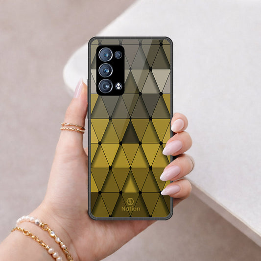 Oppo Reno 6 Pro Plus Cover - Onation Pyramid Series - HQ Ultra Shine Premium Infinity Glass Soft Silicon Borders Case