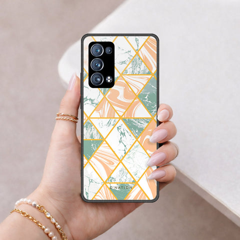 Oppo Reno 6 Pro Plus Cover - O'Nation Shades of Marble Series - HQ Ultra Shine Premium Infinity Glass Soft Silicon Borders Case