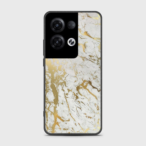 Oppo Reno 8 Pro Cover- White Marble Series - HQ Ultra Shine Premium Infinity Glass Soft Silicon Borders Case