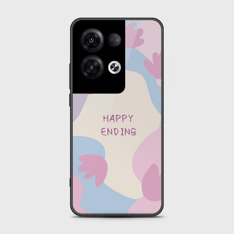 Oppo Reno 8 Pro Cover- Happy Series - HQ Ultra Shine Premium Infinity Glass Soft Silicon Borders Case