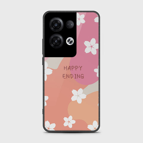 Oppo Reno 8 Pro Cover- Happy Series - HQ Ultra Shine Premium Infinity Glass Soft Silicon Borders Case