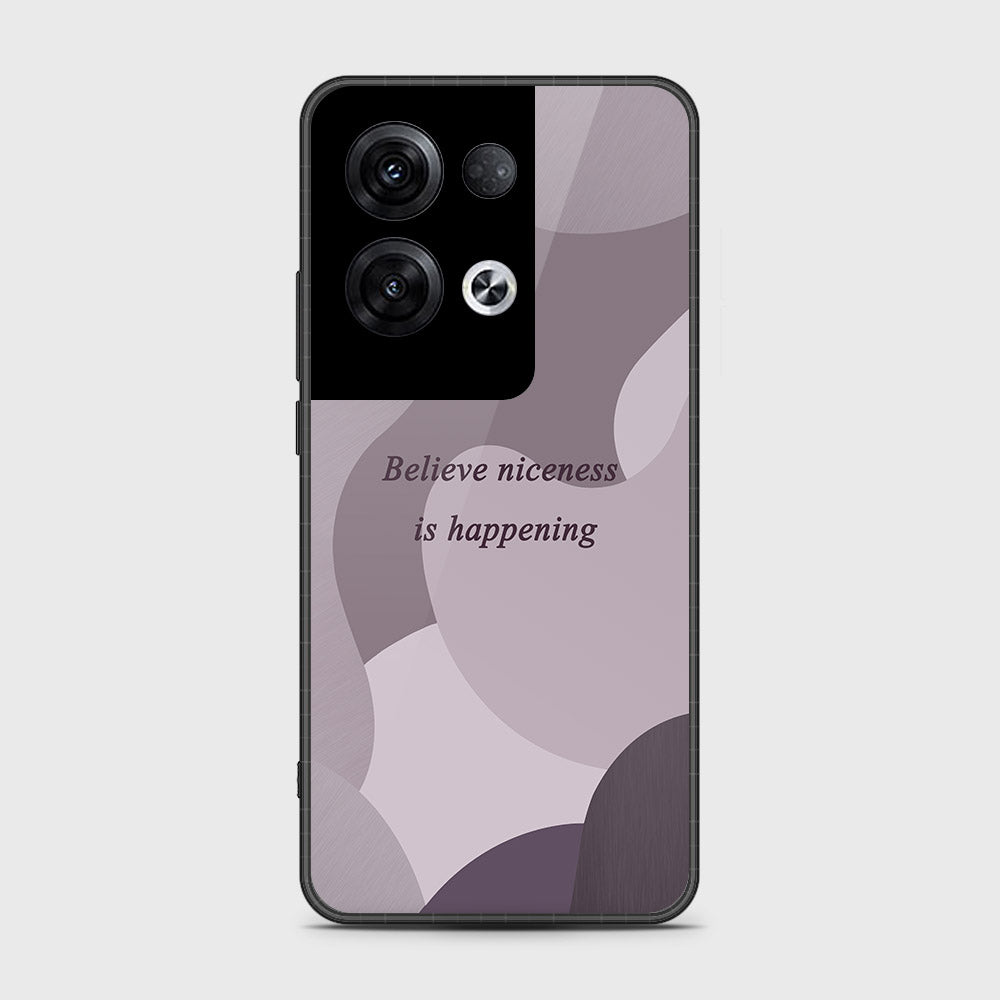 Oppo Reno 8 Pro Cover- Happy Series - HQ Ultra Shine Premium Infinity Glass Soft Silicon Borders Case (Fast Delivery)(AS)
