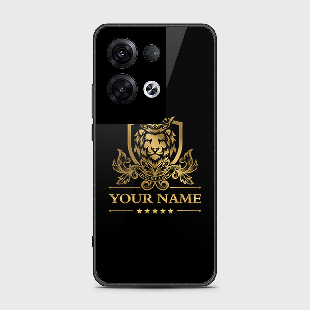 Oppo Reno 8 Pro Plus Cover- Gold Series - HQ Ultra Shine Premium Infinity Glass Soft Silicon Borders Case
