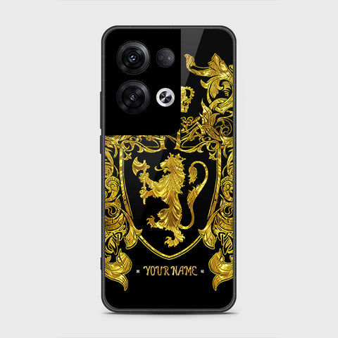 Oppo Reno 8 Pro Plus Cover- Gold Series - HQ Ultra Shine Premium Infinity Glass Soft Silicon Borders Case