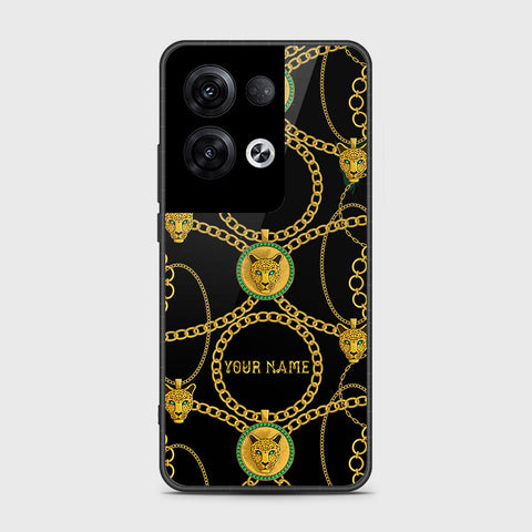 Oppo Reno 8 Pro Plus Cover- Gold Series - HQ Ultra Shine Premium Infinity Glass Soft Silicon Borders Case
