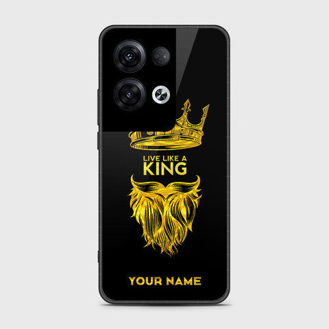 Oppo Reno 8 Pro Plus Cover- Gold Series - HQ Ultra Shine Premium Infinity Glass Soft Silicon Borders Case
