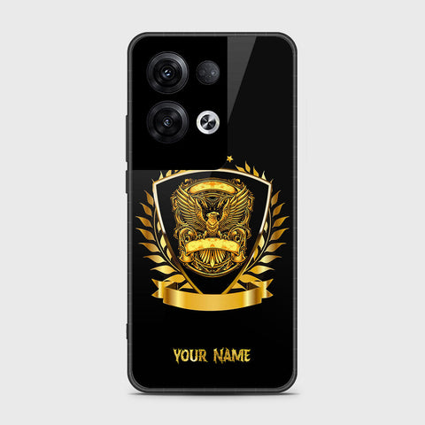 Oppo Reno 8 Pro Plus Cover- Gold Series - HQ Ultra Shine Premium Infinity Glass Soft Silicon Borders Case