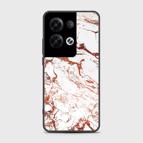 Oppo Reno 8 Pro Cover- White Marble Series 2 - HQ Ultra Shine Premium Infinity Glass Soft Silicon Borders Case
