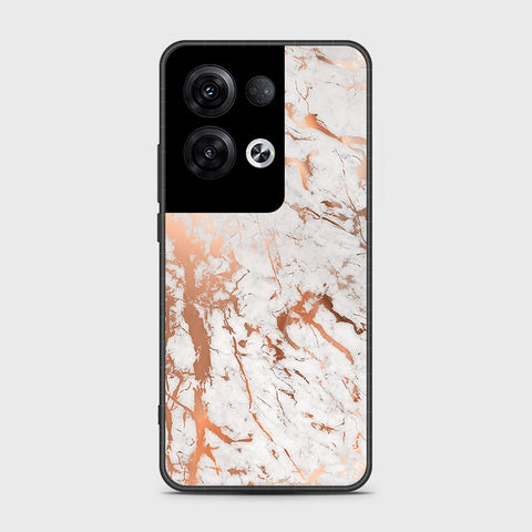 Oppo Reno 8 Pro Cover- White Marble Series 2 - HQ Ultra Shine Premium Infinity Glass Soft Silicon Borders Case