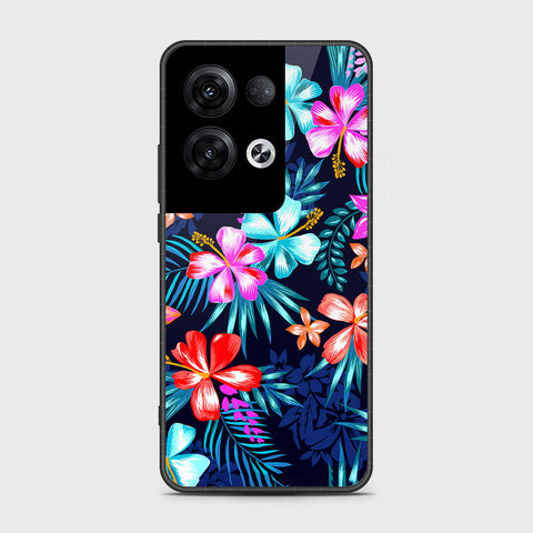 Oppo Reno 8 Pro Cover- Floral Series - HQ Ultra Shine Premium Infinity Glass Soft Silicon Borders Case