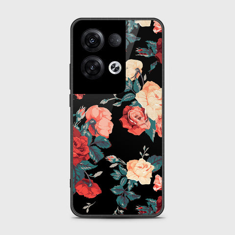 Oppo Reno 8 Pro Cover- Floral Series 2 - HQ Ultra Shine Premium Infinity Glass Soft Silicon Borders Case