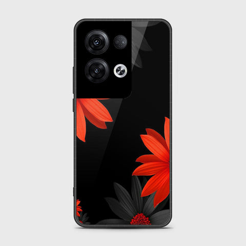 Oppo Reno 8 Pro Cover- Floral Series 2 - HQ Ultra Shine Premium Infinity Glass Soft Silicon Borders Case