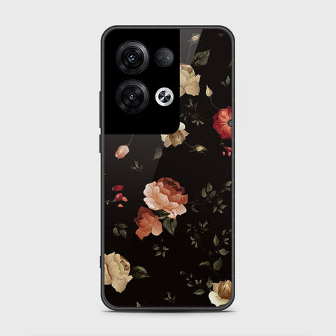 Oppo Reno 8 Pro Cover- Floral Series 2 - HQ Ultra Shine Premium Infinity Glass Soft Silicon Borders Case