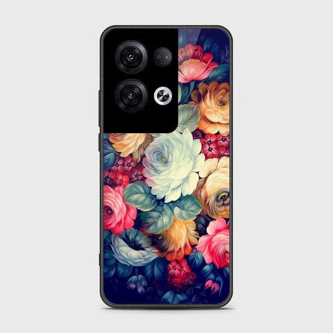 Oppo Reno 8 Pro Cover- Floral Series 2 - HQ Ultra Shine Premium Infinity Glass Soft Silicon Borders Case