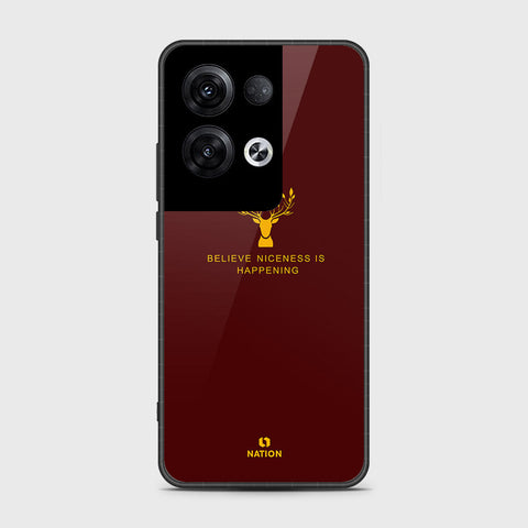 Oppo Reno 8 Pro Cover- Nice Series - HQ Ultra Shine Premium Infinity Glass Soft Silicon Borders Case