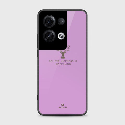 Oppo Reno 8 Pro Cover- Nice Series - HQ Ultra Shine Premium Infinity Glass Soft Silicon Borders Case