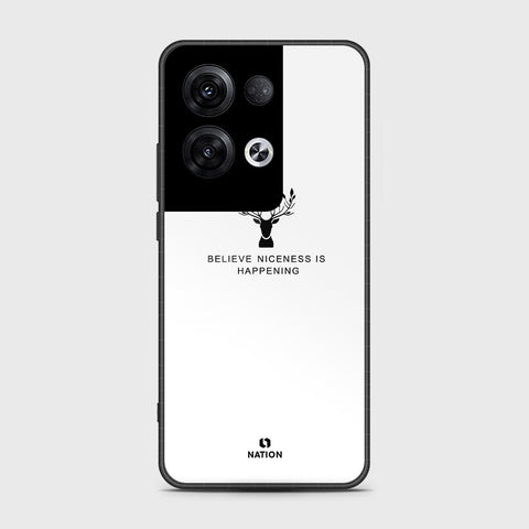 Oppo Reno 8 Pro Cover- Nice Series - HQ Ultra Shine Premium Infinity Glass Soft Silicon Borders Case