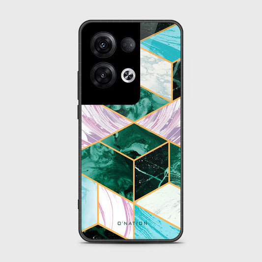 Oppo Reno 8 Pro Cover- O'Nation Shades of Marble Series - HQ Ultra Shine Premium Infinity Glass Soft Silicon Borders Case