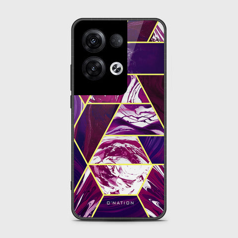 Oppo Reno 8 Pro Cover- O'Nation Shades of Marble Series - HQ Ultra Shine Premium Infinity Glass Soft Silicon Borders Case