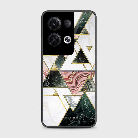 Oppo Reno 8 Pro Cover- O'Nation Shades of Marble Series - HQ Ultra Shine Premium Infinity Glass Soft Silicon Borders Case