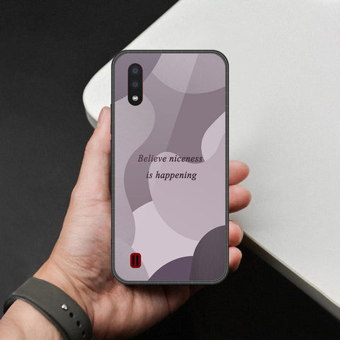 Samsung Galaxy A01 - Happy Series - HQ Premium Shine Durable Shatterproof Case