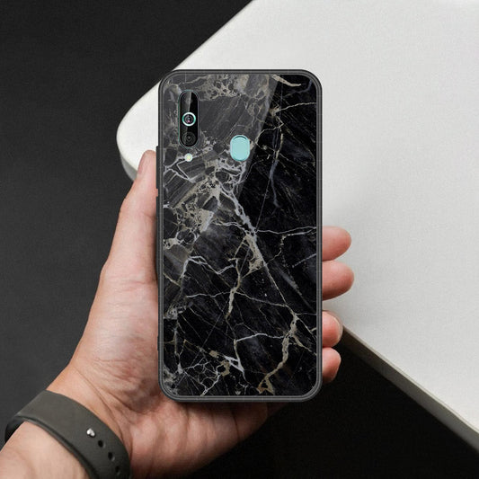 Samsung Galaxy A60 - Black Marble Series - HQ Premium Shine Durable Shatterproof Case