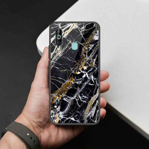 Samsung Galaxy A60 - Black Marble Series - HQ Premium Shine Durable Shatterproof Case