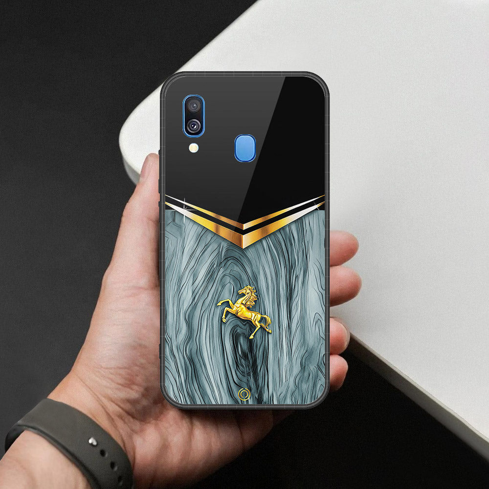 Samsung Galaxy A40 Cover - Majestic Royal V Design - HQ Premium Shine Durable Shatterproof Case