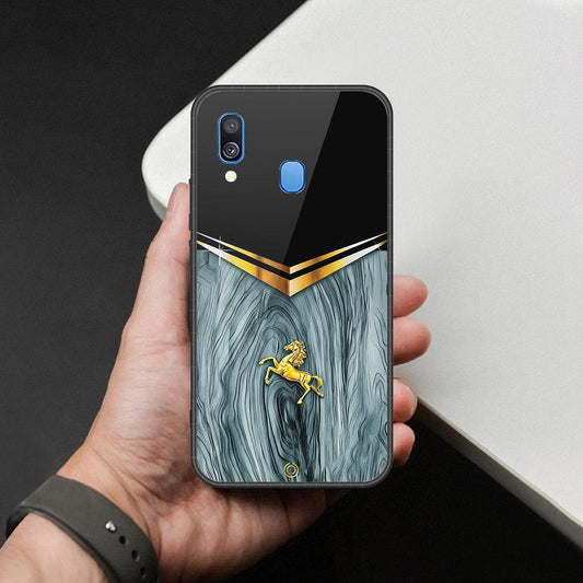Samsung Galaxy M20 Cover - Majestic Royal V Design - HQ Premium Shine Durable Shatterproof Case
