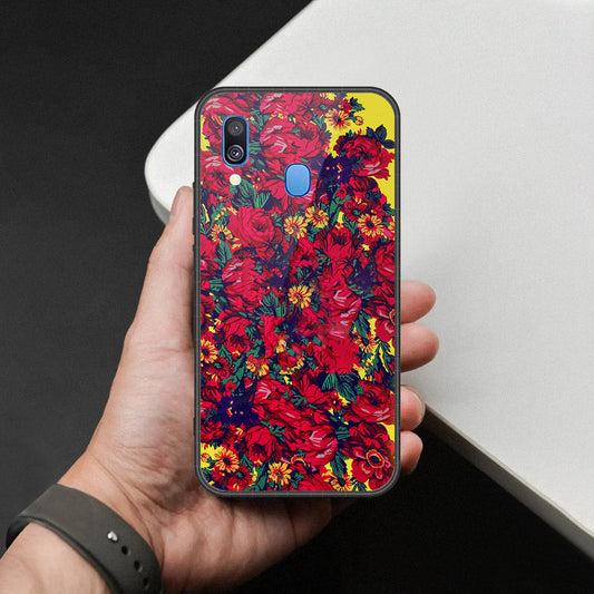 Samsung Galaxy A40 - Floral Series - HQ Premium Shine Durable Shatterproof Case