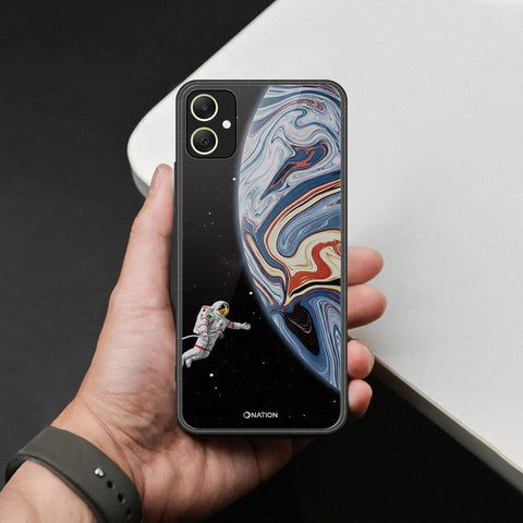 Samsung Galaxy F14 Cover - Cosmic Marble Astronaut Design - HQ Premium Shine Durable Shatterproof Case